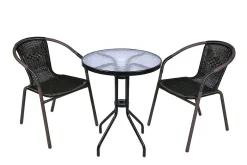 VCM 2er Set Bistrostuhl Dunkel-braun Stapelstuhl Balkonstuhl Rattanstuhl Poly-Rattan -Garten- & Gewächshäuser Geschäft aa4828e1507f5f78dbf3b664c1513a20