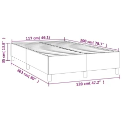 VidaXL Boxspringbett Dunkelbraun 120x200 Cm Stoff 15 VidaXL Boxspringbett Dunkelbraun 120x200 Cm Stoff -Garten- & Gewächshäuser Geschäft aa7c70047999c56f3f3fce0149594209