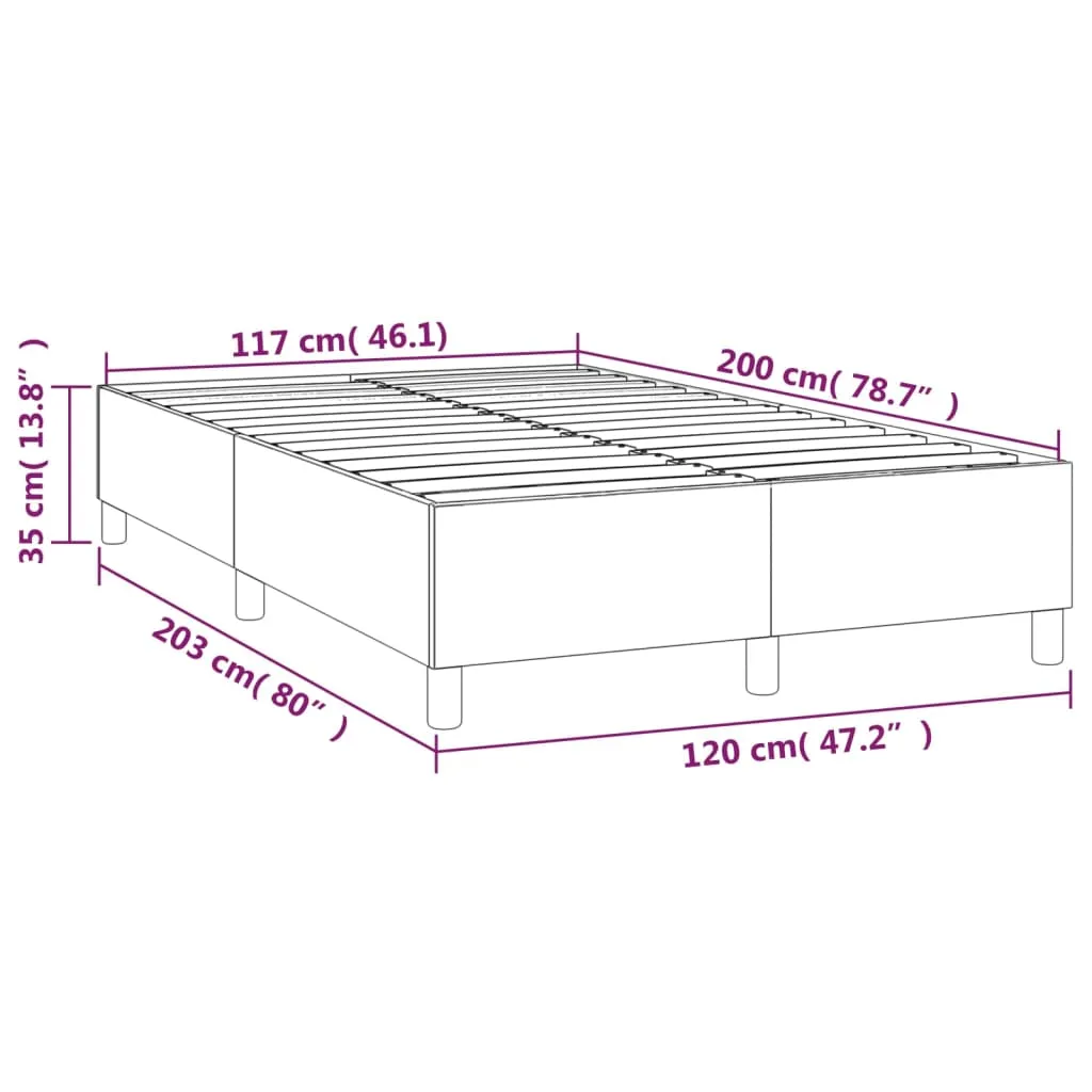 VidaXL Boxspringbett Dunkelbraun 120x200 Cm Stoff 8 VidaXL Boxspringbett Dunkelbraun 120x200 Cm Stoff – Bild 8