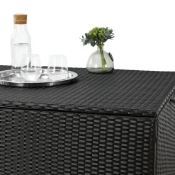 Juskys Polyrattan Auflagenbox Ikaria 950 L Inkl. Deckel Mit Hubautomatik & Innenplane – Garten Kissenbox Für Balkon & Terrasse – Gartenbox Schwarz -Garten- & Gewächshäuser Geschäft aa7e466de589ce8f5e5386f324ecdef1