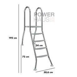 Summerfun Halbhochbeckenleiter Edelstahl Für 1,20m Pool Einbauleiter Poolleiter Edelstahlleiter -Garten- & Gewächshäuser Geschäft aaab856eb17fcb9b3c6d0c870f18d9ac