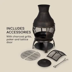 Blumfeldt Titus Gartenkamin Gusseisen 360° FireView Rostfrei Sicherer Stand -Garten- & Gewächshäuser Geschäft aade54d7d74ee517220d1c54ebe14b6c