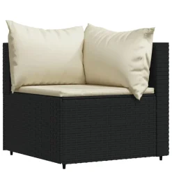 VidaXL 3-tlg. Garten-Lounge-Set Mit Kissen Schwarz Poly Rattan -Garten- & Gewächshäuser Geschäft ab1ae9ac6d2641bcf65de5a10ae578d7