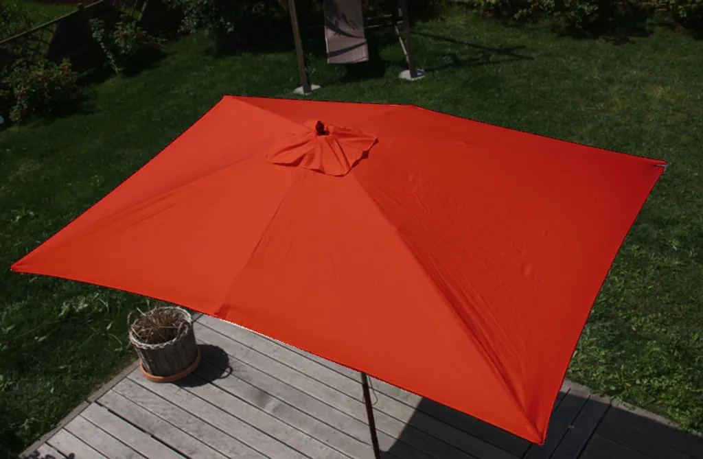 Mendler Sonnenschirm Lissabon, Gartenschirm Marktschirm, 2x3m Polyester/Holz 6kg Terracotta 1 Mendler Sonnenschirm Lissabon, Gartenschirm Marktschirm, 2x3m Polyester/Holz 6kg Terracotta
