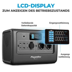 POWEROAK BLUETTI EB70 1000W (Peak 1400W) Gray Solarspeicher Mit SP120 120W Solar Panel 716Wh Solar Generator Stromerzeuger Für Stromausfall Zu Hause, Outdoor-Reisen, Nothilfe, Wohnwagen, Kombi Und Angeln. -Garten- & Gewächshäuser Geschäft ab501e567a6a27b51271d18114505d1e