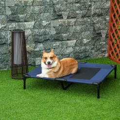 PawHut Hundeliege Outdoor Schlafplatz Hundebett Hundesofa Haustierbett Katzenbett Dunkelblau 92 X 76 X 18 Cm -Garten- & Gewächshäuser Geschäft abc4bda186e1adf75766902452cf6fa9