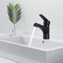 Lonheo Hochdruck Armatur Bad Einhebelmischer, Schwarz Waschtischarmatur Für Bad, Schönes Design Bad Mischbatterie Kaltes Und Heißes Wasser -Garten- & Gewächshäuser Geschäft abe72377e5bb3ee1565b4e750305417f