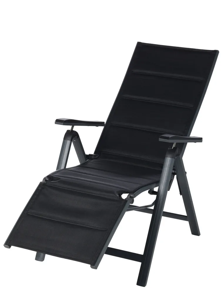 Countryside® Aluminium Relaxsessel, 7-fach Verstellbare Rückenlehne, Zusammenklappbar, Mit Fußstütze, Wetter- Und UV-beständig, Maße: Ca. 61,5 X 77,5 X 112,5 Cm (B X T X H) 2 Countryside® Aluminium Relaxsessel, 7-fach Verstellbare Rückenlehne, Zusammenklappbar, Mit Fußstütze, Wetter- Und UV-beständig, Maße: Ca. 61,5 X 77,5 X 112,5 Cm (B X T X H) – Bild 2