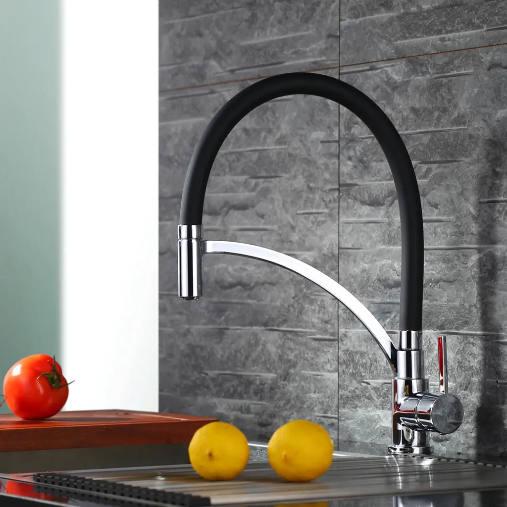 Homelody Wasserhahn Küche Schwarz, 360° Drehbar Silikon In Lebensmittelqualität Wand Küchenarmatur Wandarmatur Flexibel Ausziehbarer, Spültischarmatur Für Küche Messing 1 Homelody Wasserhahn Küche Schwarz, 360° Drehbar Silikon In Lebensmittelqualität Wand Küchenarmatur Wandarmatur Flexibel Ausziehbarer, Spültischarmatur Für Küche Messing
