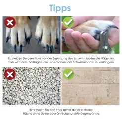 Wolketon 160 X 30cm Faltbarer Hundepool, Verschleissfest Schwimmbad Mit Haustier Badebuerste, Rutschfest Swimmingpool Fuer Grosse & Kleine Hunde Kinder -Garten- & Gewächshäuser Geschäft ac02ab4a7d27cc759065e44106109e37