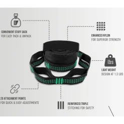 Mmgoqqt Hängemattenbefestigung, Schaukelbefestigung, Baum-Aufhängeset, 3 M X 2,5 Cm, Max. 500 Kg, 15 Stück, 1 Ring, 2 Karabiner, Hängesessel-Zubehör, Stahlfedern Für Camping, Wandern, Outdoor-Reisen -Garten- & Gewächshäuser Geschäft ac16c16db80d550652cec618ed6bbc9c