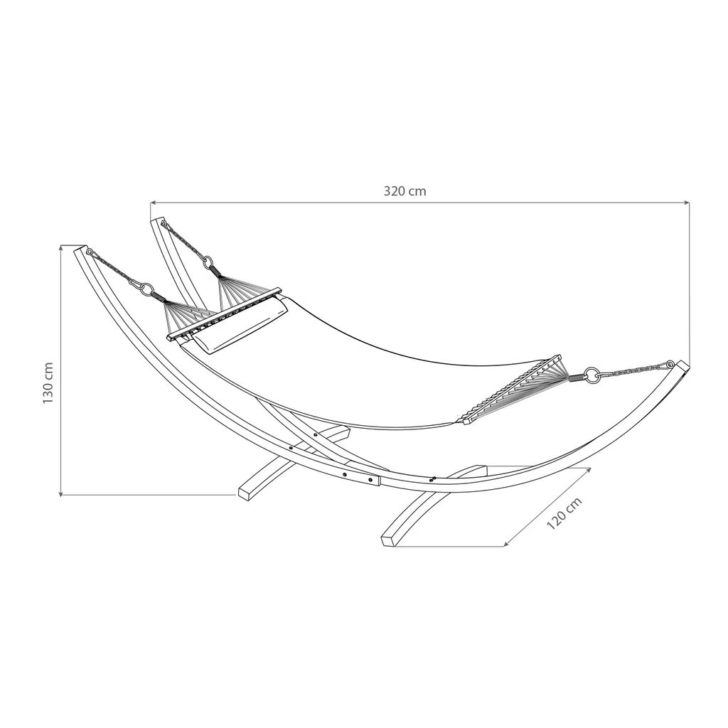 AXI Hawaï Hängematte Für 2 Personen Mit Gestell Aus Holz | Outdoor Hängematten-Set Mit Holzgestell & XXL Hängematte In Beige 9 AXI Hawaï Hängematte Für 2 Personen Mit Gestell Aus Holz | Outdoor Hängematten-Set Mit Holzgestell & XXL Hängematte In Beige – Bild 9