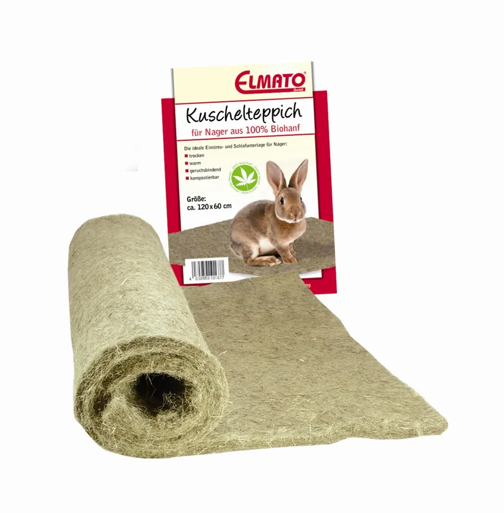 Elmato 12836 Nagerteppich Hanfmatte Aus 100% Naturhanf Für Nager, 150x80cm Einstreu-Ersatz, Stärke 10mm 1 Elmato 12836 Nagerteppich Hanfmatte Aus 100% Naturhanf Für Nager, 150x80cm Einstreu-Ersatz, Stärke 10mm