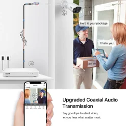 ZOSI C303 Außen Überwachungskamera Set Mit Audio, 8CH 1TB DVR Mit 4x 1080P Kamera PIR Menschen Erkennung, Ton- Und Lichtalarm -Garten- & Gewächshäuser Geschäft ac5b8c5f493166b1aa0491f0635174b2