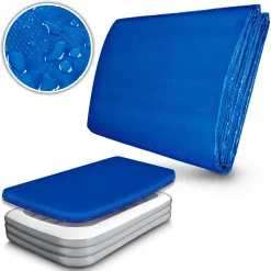 Tillvex Pool Abdeckplane 221 X 150 Cm Oval | Schwimmbecken Abdeckung UV-Stabil & Reißfest | Schwimmbad Solarplane