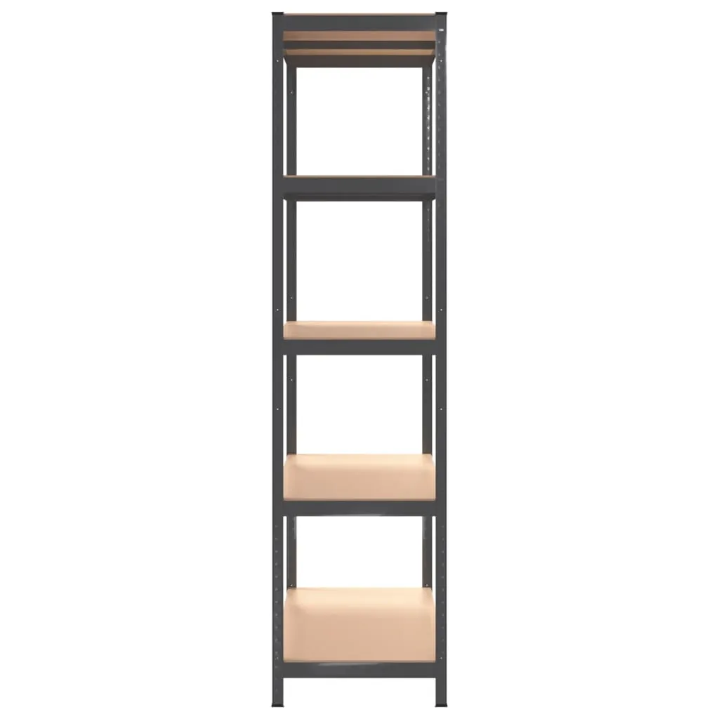 VidaXL Regale Mit 5 Böden 4 Stk. Anthrazit Stahl & Holzwerkstoff 6 VidaXL Regale Mit 5 Böden 4 Stk. Anthrazit Stahl & Holzwerkstoff – Bild 6