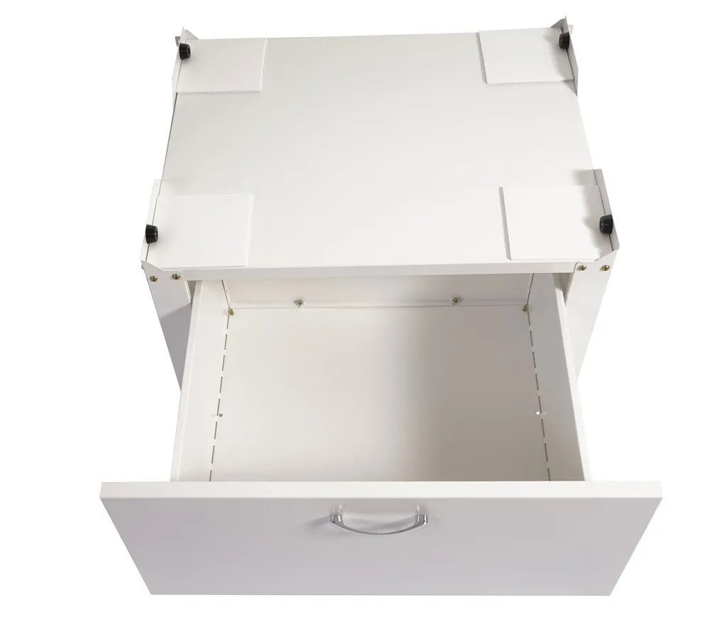 Mendler Waschmaschinenunterschrank HWC-E50, Sockel Podest Erhöhung Untergestell, Schublade 33x61x52cm Weiß 7 Mendler Waschmaschinenunterschrank HWC-E50, Sockel Podest Erhöhung Untergestell, Schublade 33x61x52cm Weiß – Bild 7