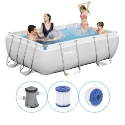 Bestway Power Steel Swimmingpool-Set Rechteckig 282×196×84 Cm 56629 -Garten- & Gewächshäuser Geschäft ad413445f10f201164812b11b3788322
