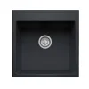Keton Granitspüle Küchenspüle Granit Einbauspüle Spülbecken Spüle Granit Schwarz 50x50cm