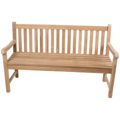 Garden Pleasure Teak Garten Bank Solo 3-Sitzer Sitzbank Essbank Möbel Holzbank