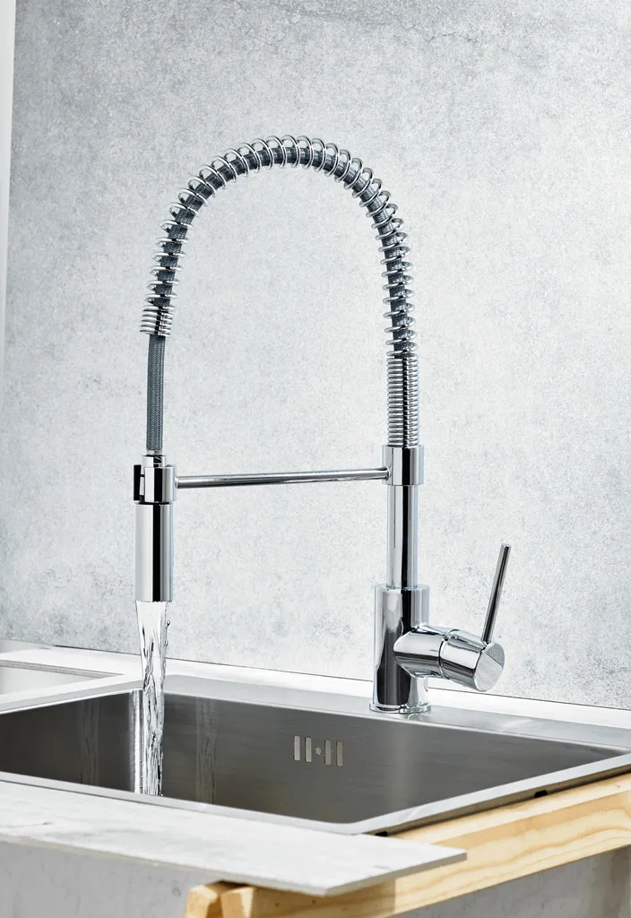 Adeo Verlag DELINIA - Küchenarmatur Mit Ausziehbarer Brause THOMAS - Hochdruckarmatur - 360° Drehbar - 2 Strahlarten - Messing Verchromt - Höhe Unter Auslauf 10,3 Cm - Mischbatterie - Wasserhahn Küche 7 Adeo Verlag DELINIA - Küchenarmatur Mit Ausziehbarer Brause THOMAS - Hochdruckarmatur - 360° Drehbar - 2 Strahlarten - Messing Verchromt - Höhe Unter Auslauf 10,3 Cm - Mischbatterie - Wasserhahn Küche – Bild 7