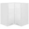 VidaXL Eckhängeschrank Hochglanz-Weiß 57x57x60 Cm Holzwerkstoff