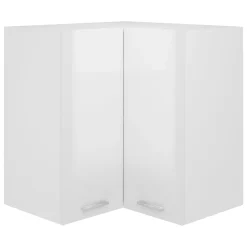 VidaXL Eckhängeschrank Hochglanz-Weiß 57x57x60 Cm Holzwerkstoff