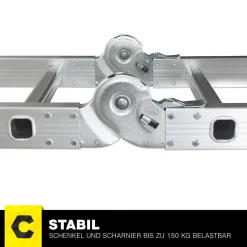 Craftfull Mehrzweckleiter CF-104A - 6in1 Leiter - Gelenkleiter Aus Aluminium - Klappleiter - Stehleiter - Anlegeleiter - Anti-Rutsch-Profil - 3,5 Meter (4x3 Sprossen) -Garten- & Gewächshäuser Geschäft ada32ffda2a82ee334ca58e89b08ed91