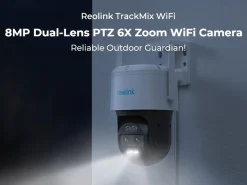 Reolink 4K 8MP PTZ Überwachungskamera Aussen Mit Dual-Objektiv, 2,4/5GHz WLAN, Auto-Tracking, Personen-/Fahrzeug-/Haustiererkennung, Trackmix WiFi -Garten- & Gewächshäuser Geschäft adaae3b0a7f569aba8b019666e35ac6c 1