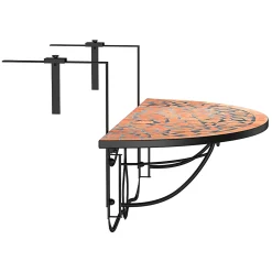 Deuba Balkonhängetisch Klapptisch Mosaik Balkontisch Klappbar Hängetisch Mosaiktisch Gartenmöbel, Model:Oriental -Garten- & Gewächshäuser Geschäft adaf1b2f3bbce7a2227fada9b2e892aa