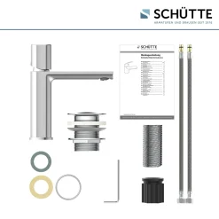 Schütte SCHÜTTE Waschtischarmatur NEW YORK, Wasserhahn Bad Mit Pop Up Abflussstopfen In Chrom -Garten- & Gewächshäuser Geschäft add03dd8d634f50b480477f734ceb124