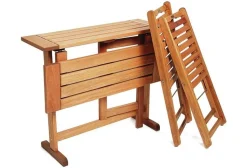 Merxx Gartentisch Porto Klappbar Eukalyptus Natur 90 Cm X 60 Cm X 72 Cm