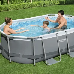 Bestway® Power Steel™ Frame Pool Set Mit Filterpumpe 305 X 200 X 84 Cm, Grau, Oval -Garten- & Gewächshäuser Geschäft adee4b1a8ba8a78a44445393ba9c4f75