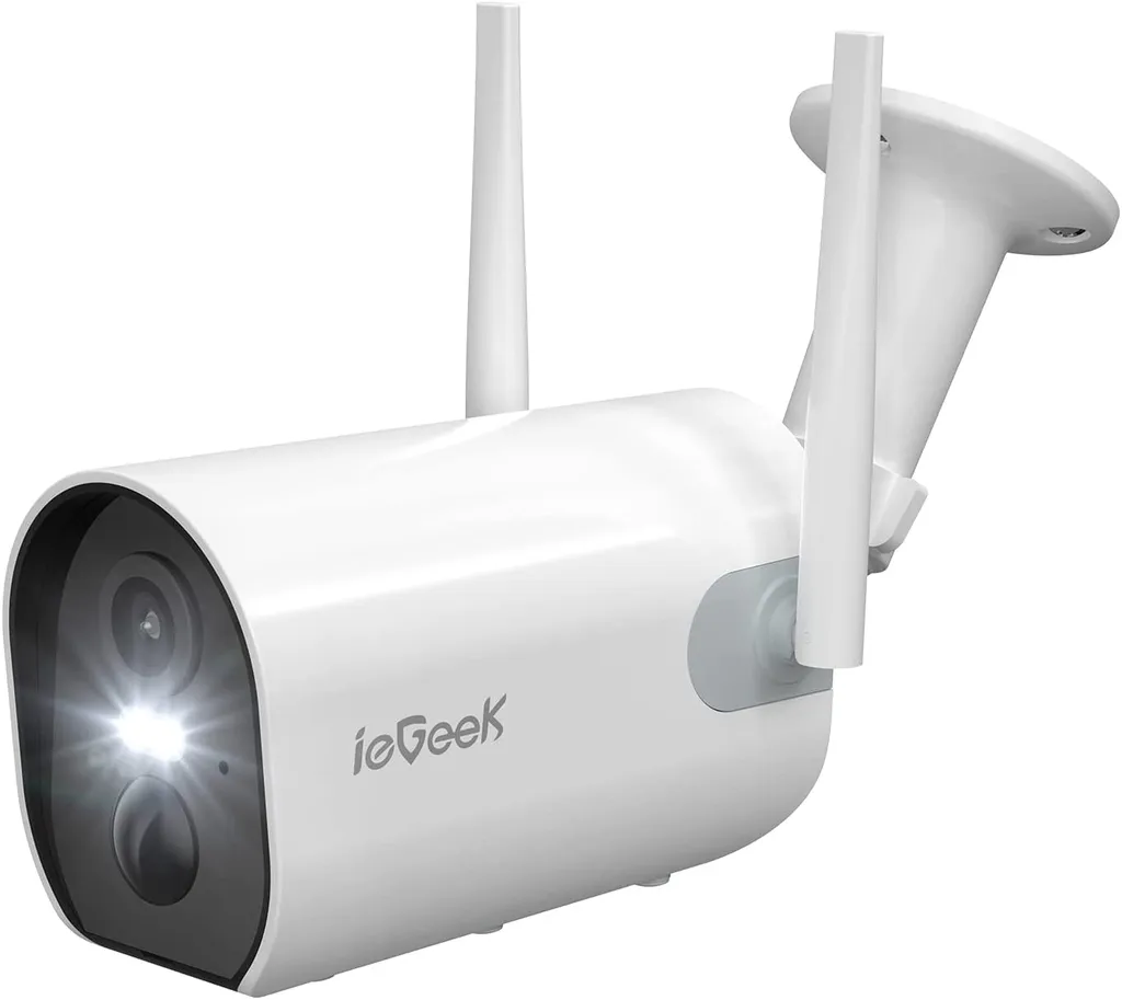 IeGeek 2K 3MP Überwachungskamera Aussen Akku, Kabellose WLAN Kamera Outdoor Mit PIR Bewegungsmelder, Personen/Autoerkennung, Farbnachtsicht, 2-Wege Audio, Arbeit Mit Alexa, IP65 1 IeGeek 2K 3MP Überwachungskamera Aussen Akku, Kabellose WLAN Kamera Outdoor Mit PIR Bewegungsmelder, Personen/Autoerkennung, Farbnachtsicht, 2-Wege Audio, Arbeit Mit Alexa, IP65