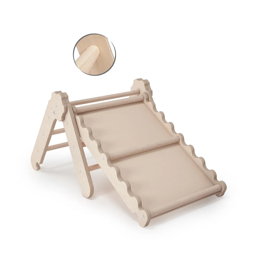 MAMOI® Klettergerüst Indoor, Kletterdreieck Mit Rutsche Aus Holz, Baby Kinder Klettern, Kletterturm Mit Rutschbrett, Kletterbogen Mit Kinderrutsche, Mini Holzbogen Für Spielplatz Ab 1/2/3 Jahre 2 MAMOI® Klettergerüst Indoor, Kletterdreieck Mit Rutsche Aus Holz, Baby Kinder Klettern, Kletterturm Mit Rutschbrett, Kletterbogen Mit Kinderrutsche, Mini Holzbogen Für Spielplatz Ab 1/2/3 Jahre – Bild 2