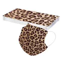 #maske 10 Stück Mundschutz Maske Einweg 3-lagig CE Hygienemaske Einwegmaske LEOPARD