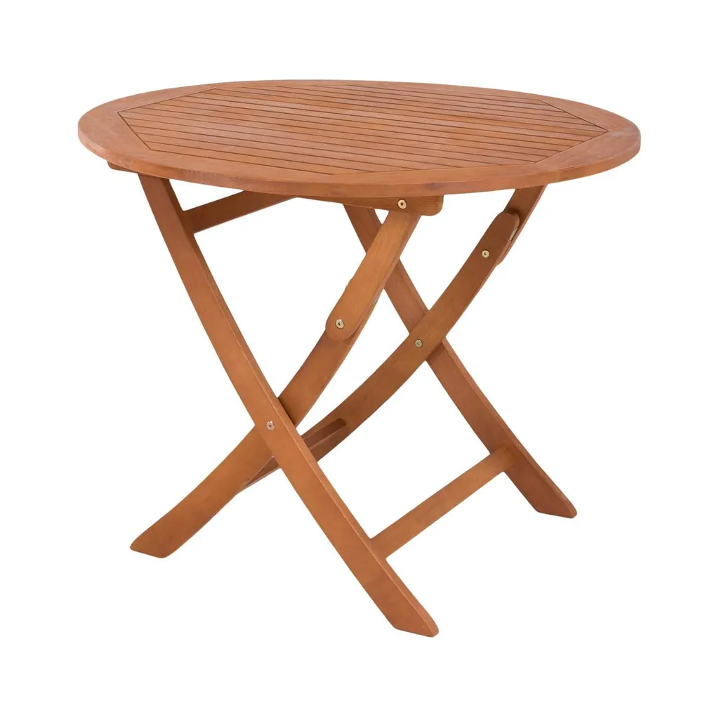 Garden Pleasure Garten Tisch Stockholm Ø 90cm Holz Eukalyptus Esstisch Klappbar 2 Garden Pleasure Garten Tisch Stockholm Ø 90cm Holz Eukalyptus Esstisch Klappbar – Bild 2