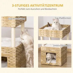 Pawhut Katzenhöhle Aus Rattan Katzenkorb Mit Kratzstamm 3-stöckiges Katzenbett Katzenhöhle Katzenturm Mit 3 Kissen Liegedach Sisal Natur 40 X 40 X 70 Cm 12 Pawhut Katzenhöhle Aus Rattan Katzenkorb Mit Kratzstamm 3-stöckiges Katzenbett Katzenhöhle Katzenturm Mit 3 Kissen Liegedach Sisal Natur 40 X 40 X 70 Cm -Garten- & Gewächshäuser Geschäft ae85177ad0044e9dcf93aa9b6e55f7d8