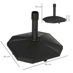 Outsunny Sonnenschirmständer 22 Kg Sonnenschirmfuß Für Mastdurchmesser Ø 32/34/38 Mm, Schirmständer Für Garten, Balkon, Zementfüllung, Schwarz 46 X 46 X 39 Cm 10 Outsunny Sonnenschirmständer 22 Kg Sonnenschirmfuß Für Mastdurchmesser Ø 32/34/38 Mm, Schirmständer Für Garten, Balkon, Zementfüllung, Schwarz 46 X 46 X 39 Cm -Garten- & Gewächshäuser Geschäft ae868ce75d09d38cd8290fde6f5747ad