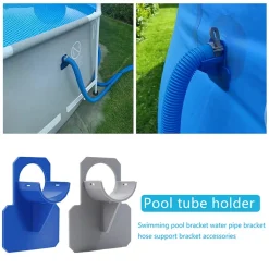 Jinaishop 2 Stück Pool-Injektor-Rohrhalter Wasserrohrhalter Schwimmbecken-Schlauchhalter Wasserrohrschellen Verhinderung Rohrdurchhang Zubehör (Klebeband Und Kabelbinder)
