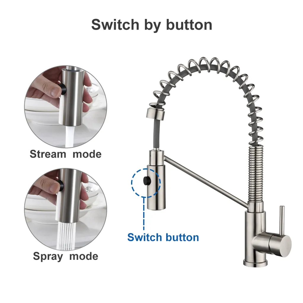 Homelody Wasserhahn Küche Spiralfederarmatur Mit Ausziehbar Brause Küchenarmatur Mit 2 Strahlen Mischbatterie Küche Armatur 360° Küche Spiralfederarmatur Spültischarmatur Für Küche 3 Homelody Wasserhahn Küche Spiralfederarmatur Mit Ausziehbar Brause Küchenarmatur Mit 2 Strahlen Mischbatterie Küche Armatur 360° Küche Spiralfederarmatur Spültischarmatur Für Küche – Bild 3