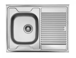 Küchenpreis-Bombe Auflagespüle Edelstahl, Edelstahlspüle 80cm X 60cm Mit Ablage, Spüle, Waschbecken, Küchenspüle