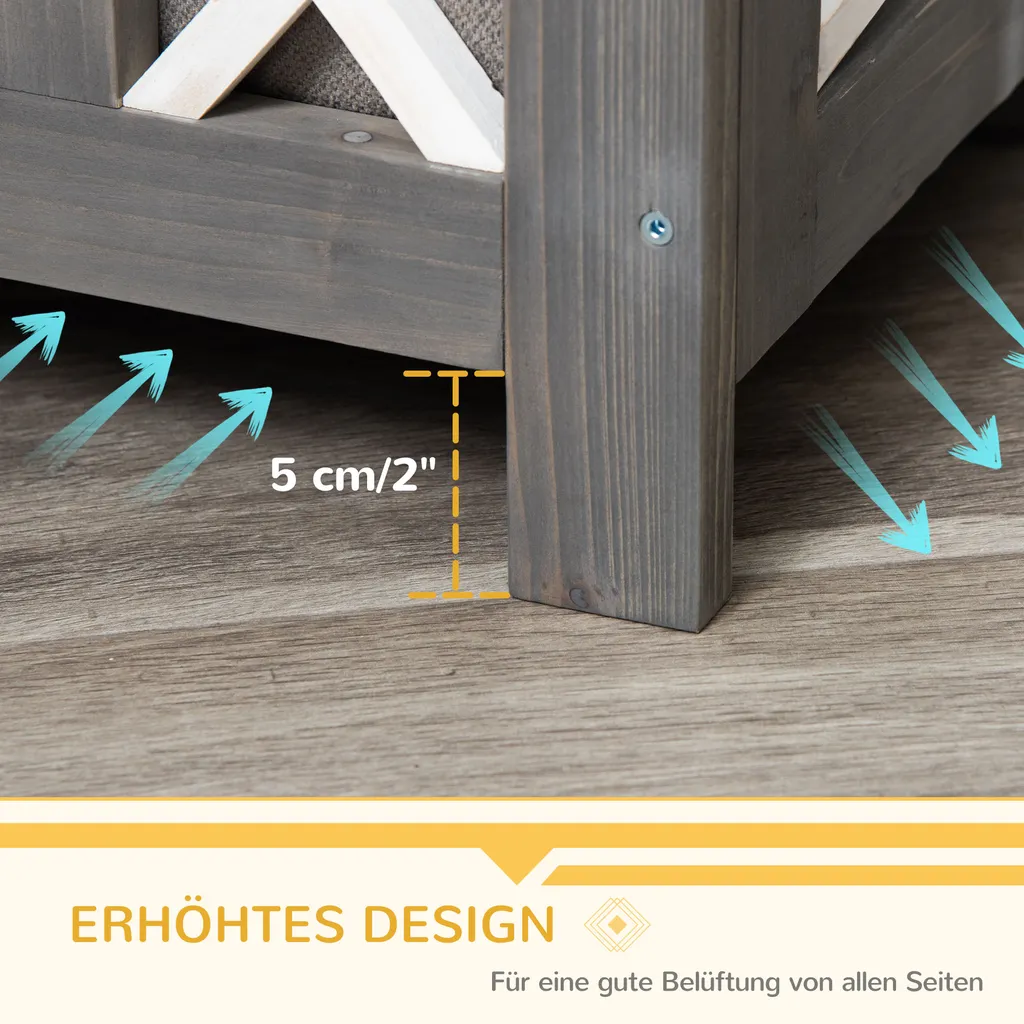 Pawhut Haustiersofa Hundematte Katzensofa Hundecouch Hundebett Mit Kissen Indoor Modernes Sofa Für Kleine Und Mittelgroße Hundesofa Weich Gepolstert Waschbarer Bezug Kiefernholz Grau 80 X 55 X 23 Cm 6 Pawhut Haustiersofa Hundematte Katzensofa Hundecouch Hundebett Mit Kissen Indoor Modernes Sofa Für Kleine Und Mittelgroße Hundesofa Weich Gepolstert Waschbarer Bezug Kiefernholz Grau 80 X 55 X 23 Cm – Bild 6