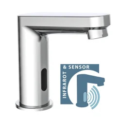 Schütte SCHÜTTE Waschtischarmatur VITAL, Wasserhahn Mit Sensor, Mischbatterie Waschbecken, Chrom