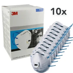10x 3M™ Feinstaubfiltermaske P2 06922, FFP2 Mit Cool Flow Ventil (EN 149:2001)