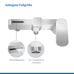 Aihom Badewanne Mischbatterie Dusche Duscharmatur Wasserfall Badewannenarmatur Messing Badarmatur Mit Regal Armatur Für Dusche Und Badewanne -Garten- & Gewächshäuser Geschäft af267f58739423a53d939b8eb5b1251f