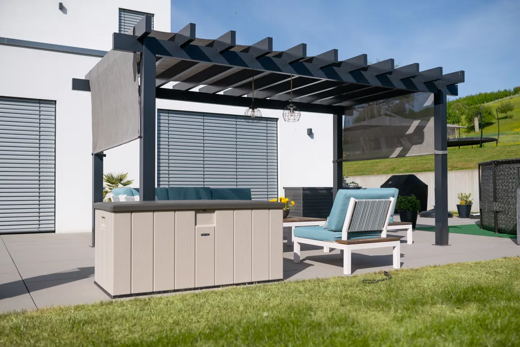 Lifetime Kunststoff Kissenbox "Harmony", Polsteraufbewahrung, 568 L Lichtgrau 72 X 151 X 70 Cm (L X B X H) 25 Lifetime Kunststoff Kissenbox "Harmony", Polsteraufbewahrung, 568 L Lichtgrau 72 X 151 X 70 Cm (L X B X H) – Bild 25