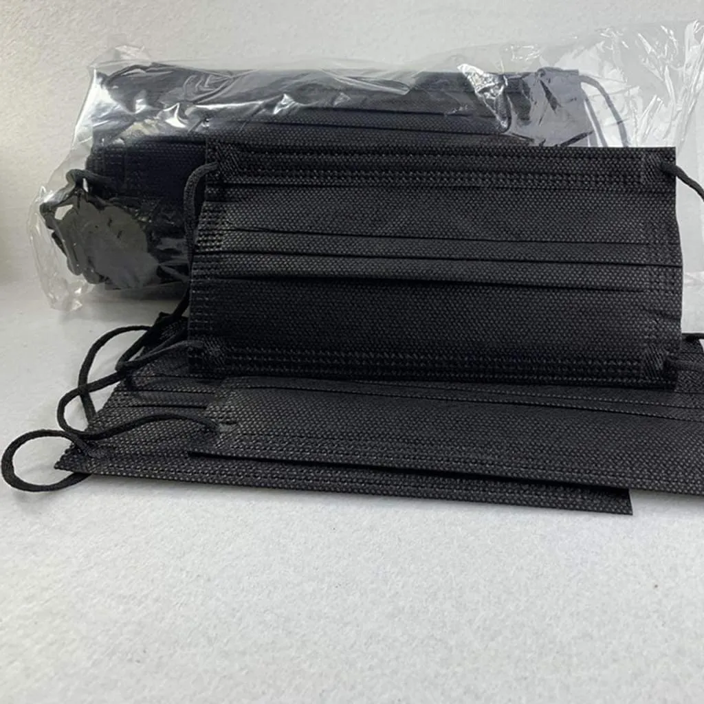 NELboNs Dicollas Einwegmasken, Staubdichte Atemmasken, Antibakterielle Masken, Schwarz 100 Stück 6 NELboNs Dicollas Einwegmasken, Staubdichte Atemmasken, Antibakterielle Masken, Schwarz 100 Stück – Bild 6