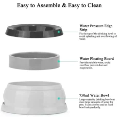 YisibaihTao 750ml Hunde Wassernapf Für Reisen, Abnehmbarer Auslaufsicherer, Spritzwassergeschützter Napf Für Hunde Und Katzen Unterwegs, Grau 27 YisibaihTao 750ml Hunde Wassernapf Für Reisen, Abnehmbarer Auslaufsicherer, Spritzwassergeschützter Napf Für Hunde Und Katzen Unterwegs, Grau -Garten- & Gewächshäuser Geschäft af8138448774b0b8c1c89eadf0564b08
