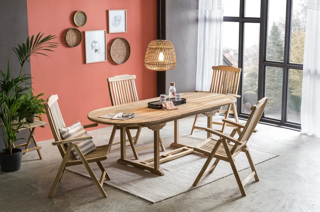 Möbilia Gartentisch Rund 120 Cm | Ausziehbar Auf 170 Cm | Mit Schirmaussparung | B 120 X T 120 X H 75 Cm | Natur | 11020016 | Serie GARTEN 8 Möbilia Gartentisch Rund 120 Cm | Ausziehbar Auf 170 Cm | Mit Schirmaussparung | B 120 X T 120 X H 75 Cm | Natur | 11020016 | Serie GARTEN – Bild 8